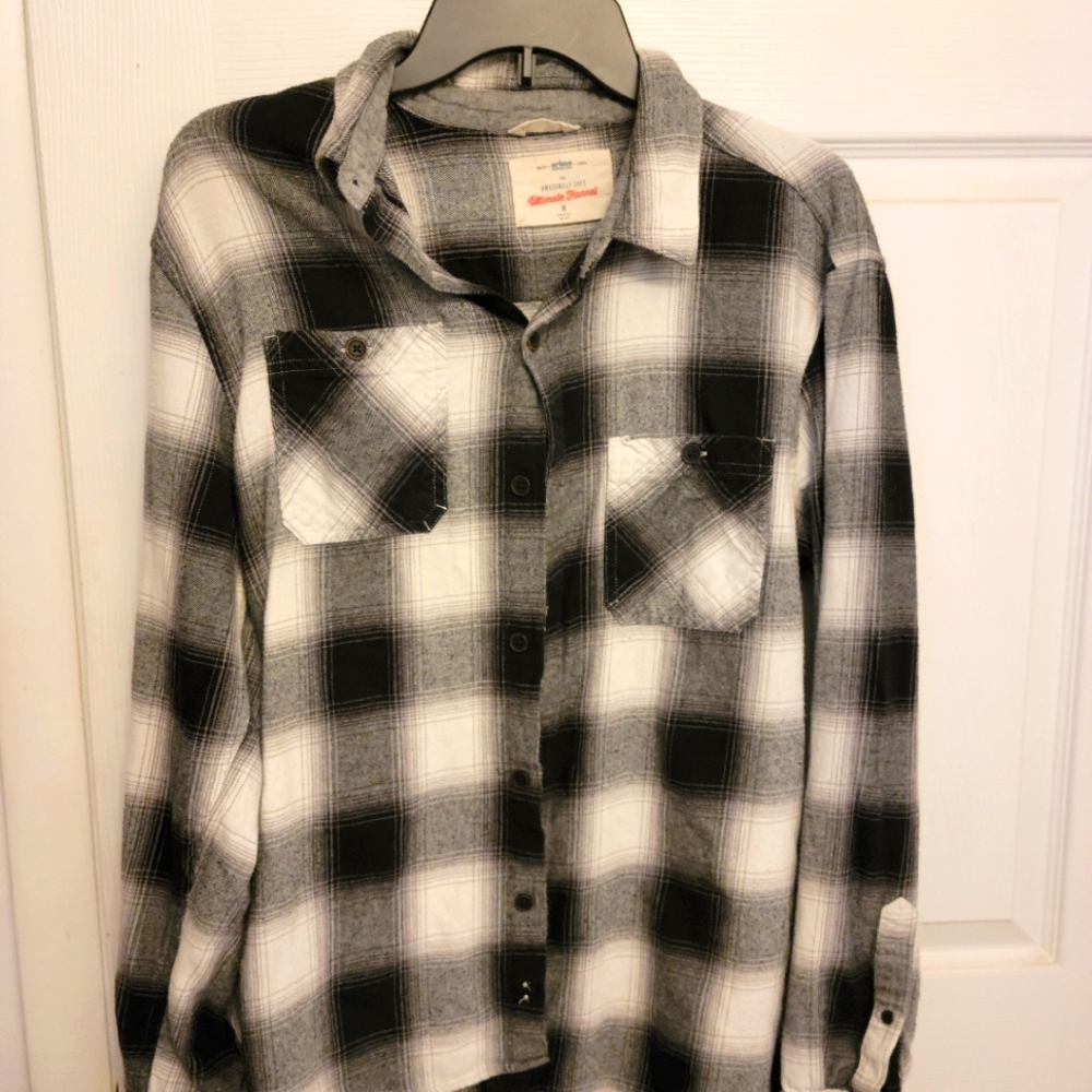 Urban Pipeline Black and White Checker Flannel